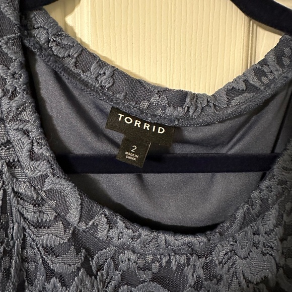Torrid blue lace dress. - Picture 2 of 2